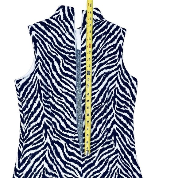 NWOT J. McLaughlin Montego Slim Scuba Zebra Print Mock Neckline Dress Sz L - Picture 11 of 14